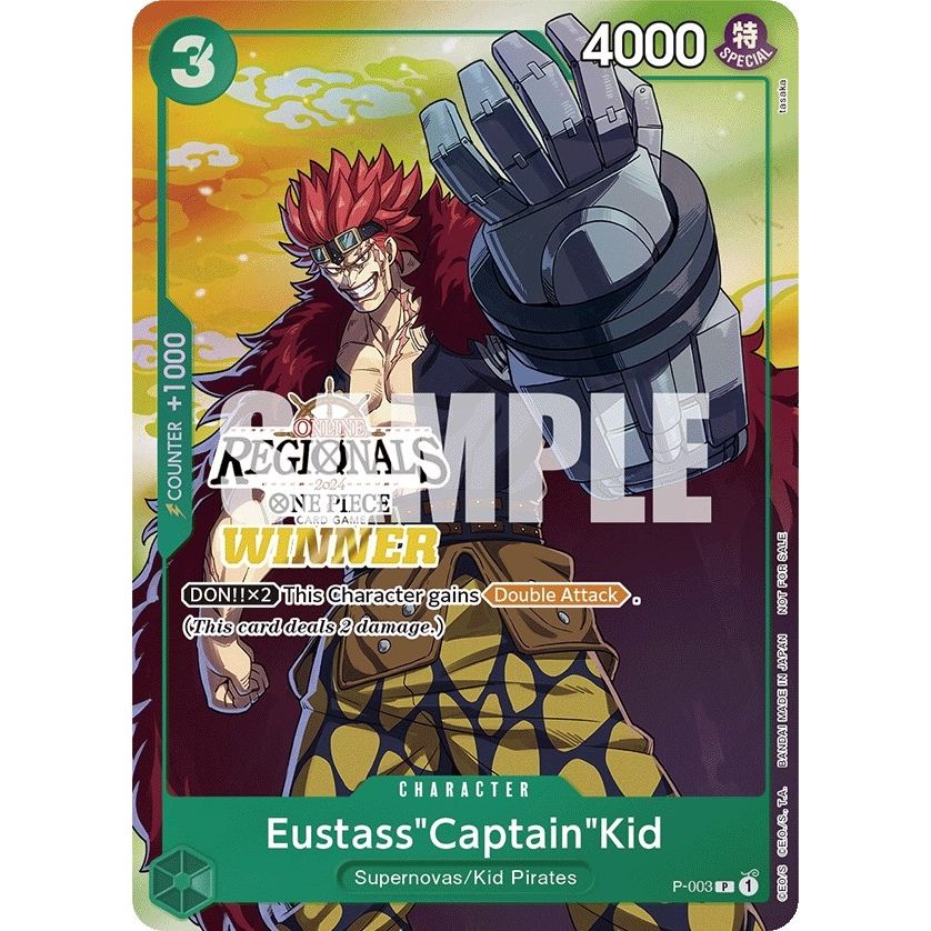 Image for Eustass"Captain"Kid (Online Regional 2024 Vol. 2) [Winner] (P-003) (OP-PR) - One Piece Card Game