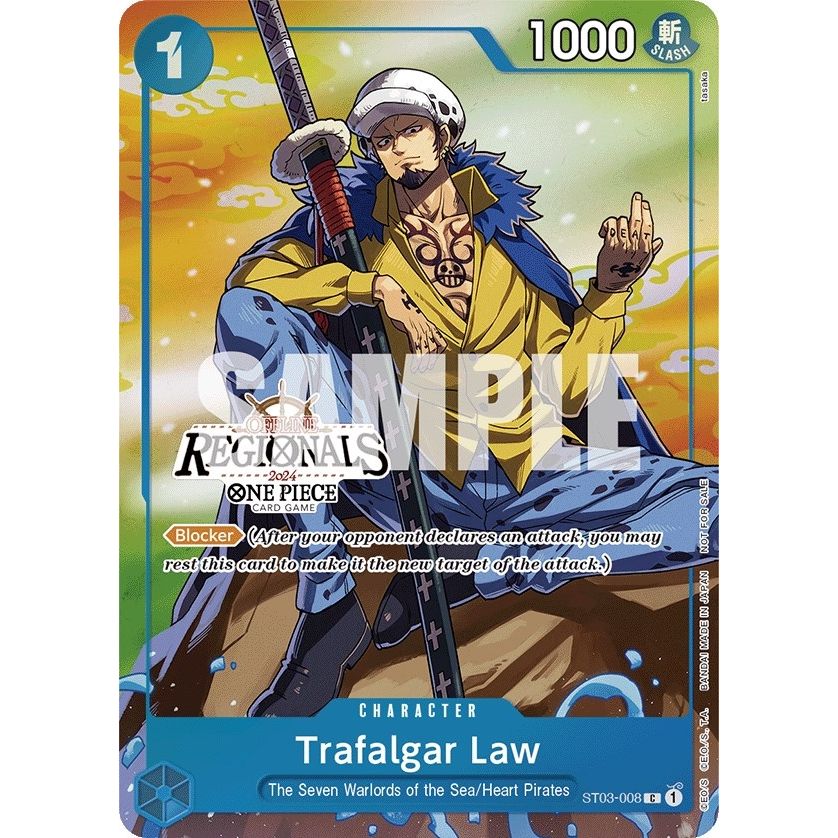 Image for Trafalgar Law (Offline Regional 2024 Vol. 2) [Participant] (ST03-008) (OP-PR) - One Piece Card Game