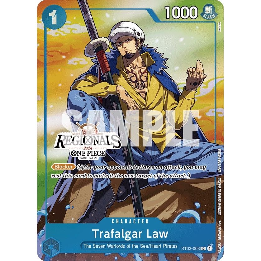 Image for Trafalgar Law (Online Regional 2024 Vol. 2) [Participant] (ST03-008) (OP-PR) - One Piece Card Game