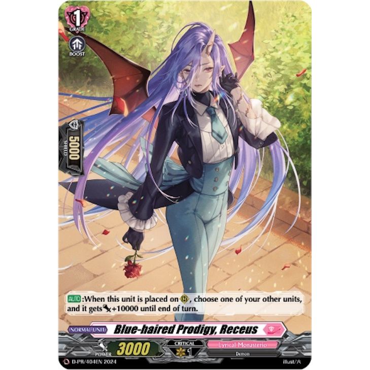 Image for Blue-haired Prodigy, Receus (Foil) (D-PR/404) (D-PR) - Cardfight Vanguard