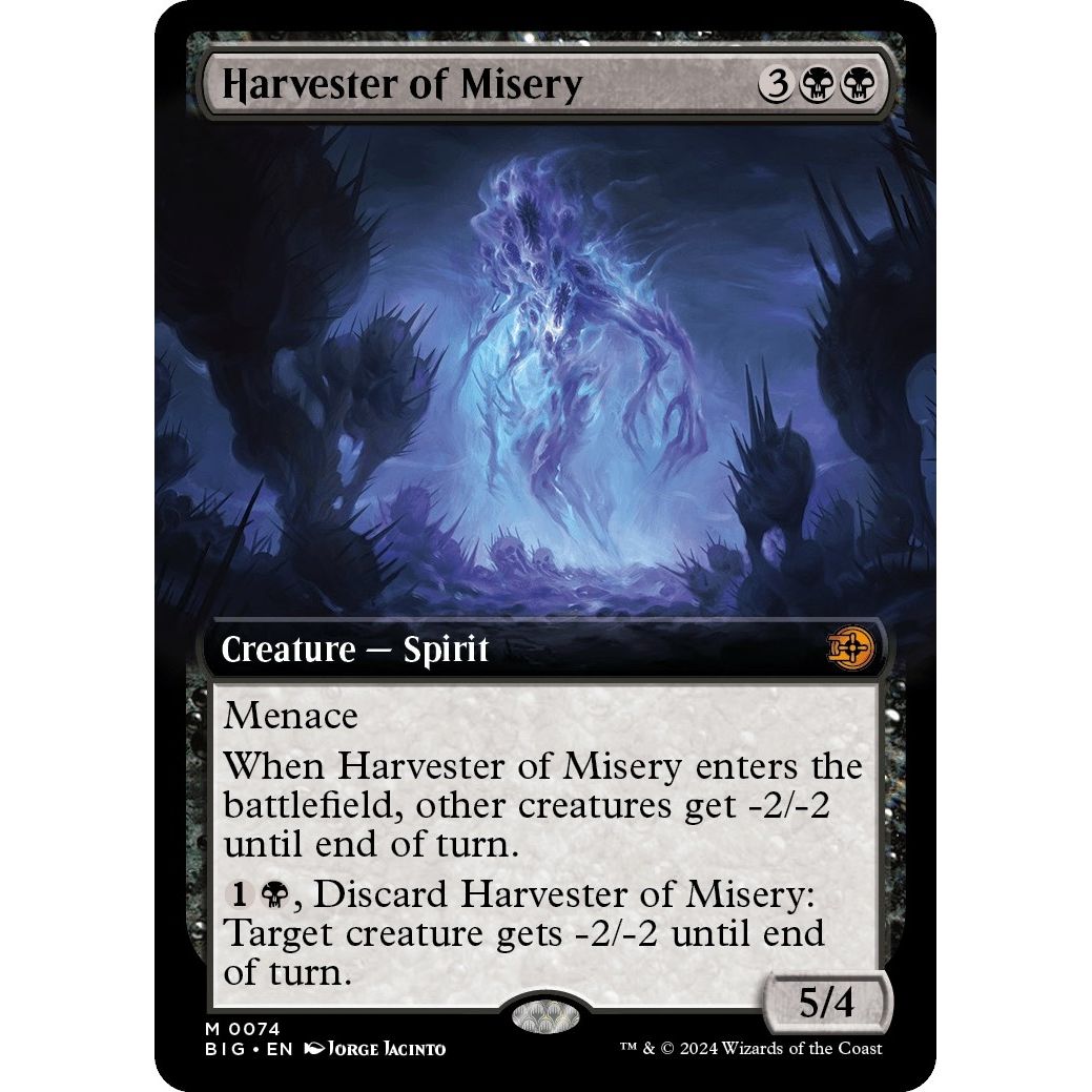 Image for Harvester of Misery (Extended Art) (74) (BIG) - Magic: The Gathering