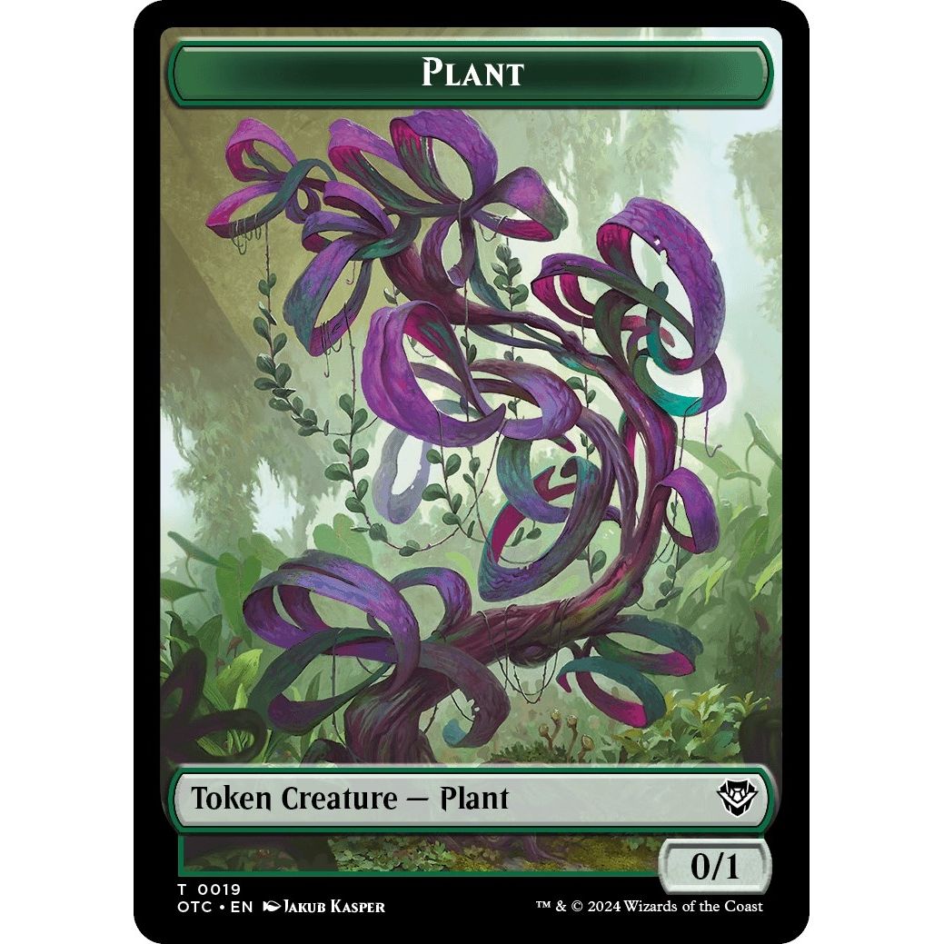 Image for Plant // Sand Warrior Double-Sided Token (19 // 23) (OTC) - Magic: The Gathering