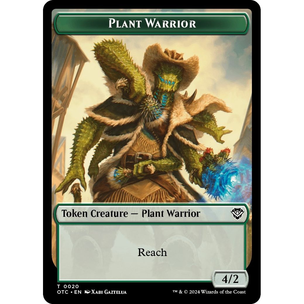 Image for Plant Warrior // Treasure Double-Sided Token (20 // 18) (OTC) - Magic: The Gathering