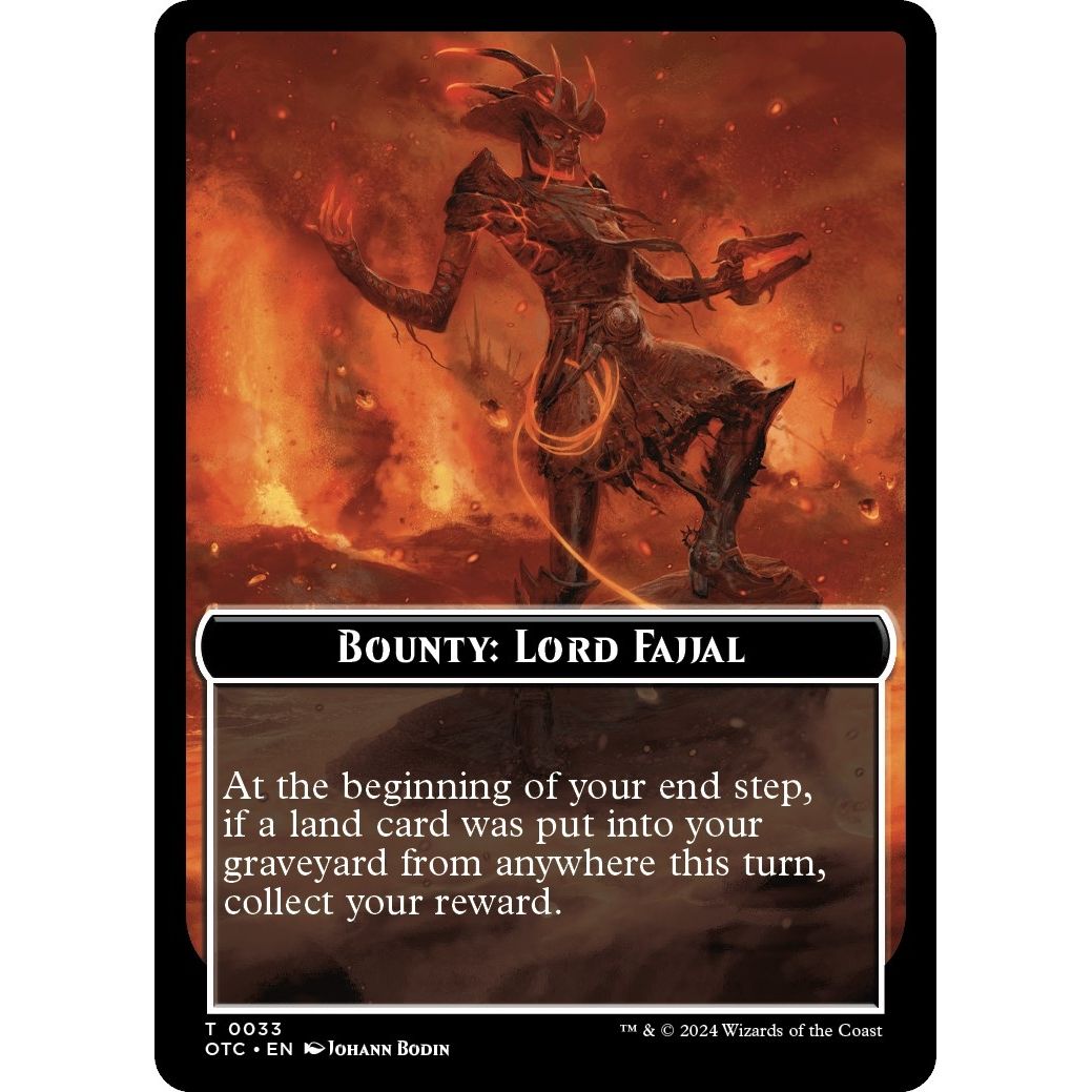 Image for Bounty: Lord Fajjal // Bounty Rules Double-Sided Token (33) (OTC) - Magic: The Gathering