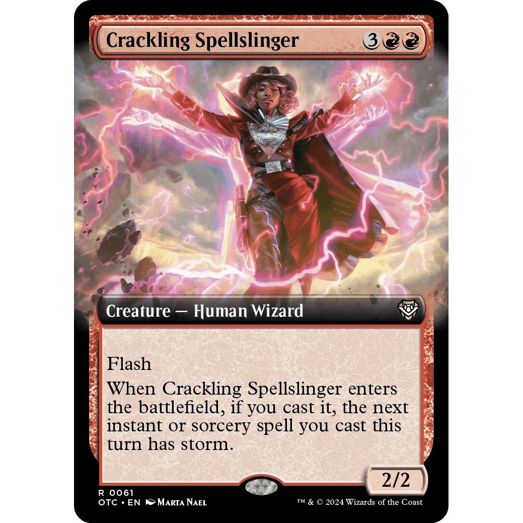 Image for Crackling Spellslinger (Extended Art) (61) (OTC) - Magic: The Gathering