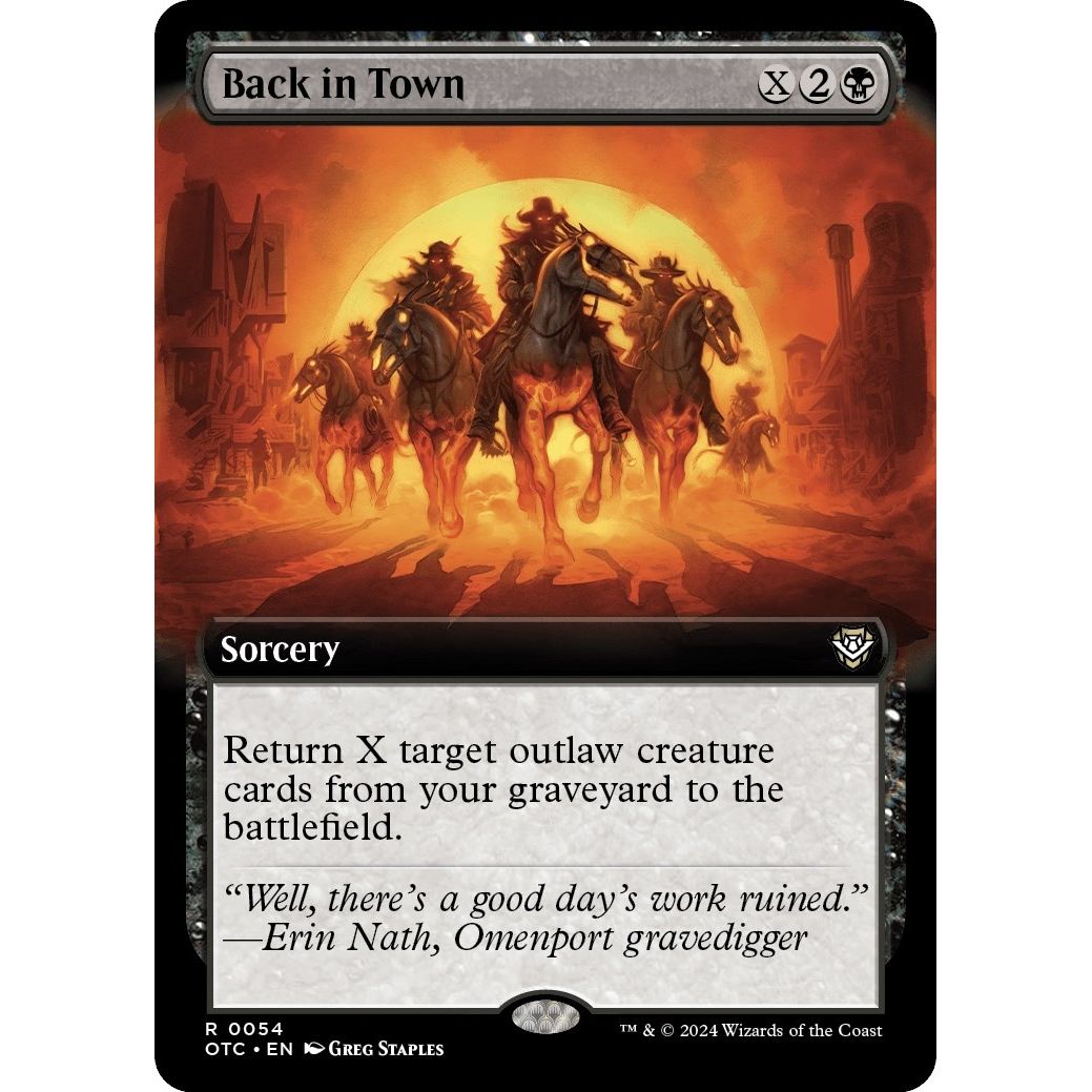 Image for Back in Town (Extended Art) (54) (OTC) - Magic: The Gathering