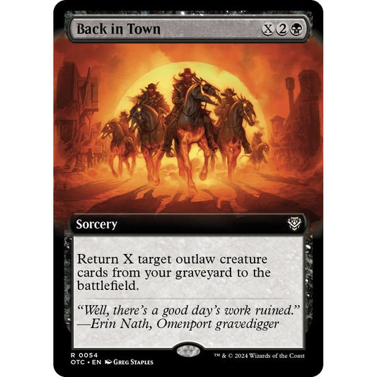 Image for Back in Town (Extended Art) (54) (OTC) - Magic: The Gathering