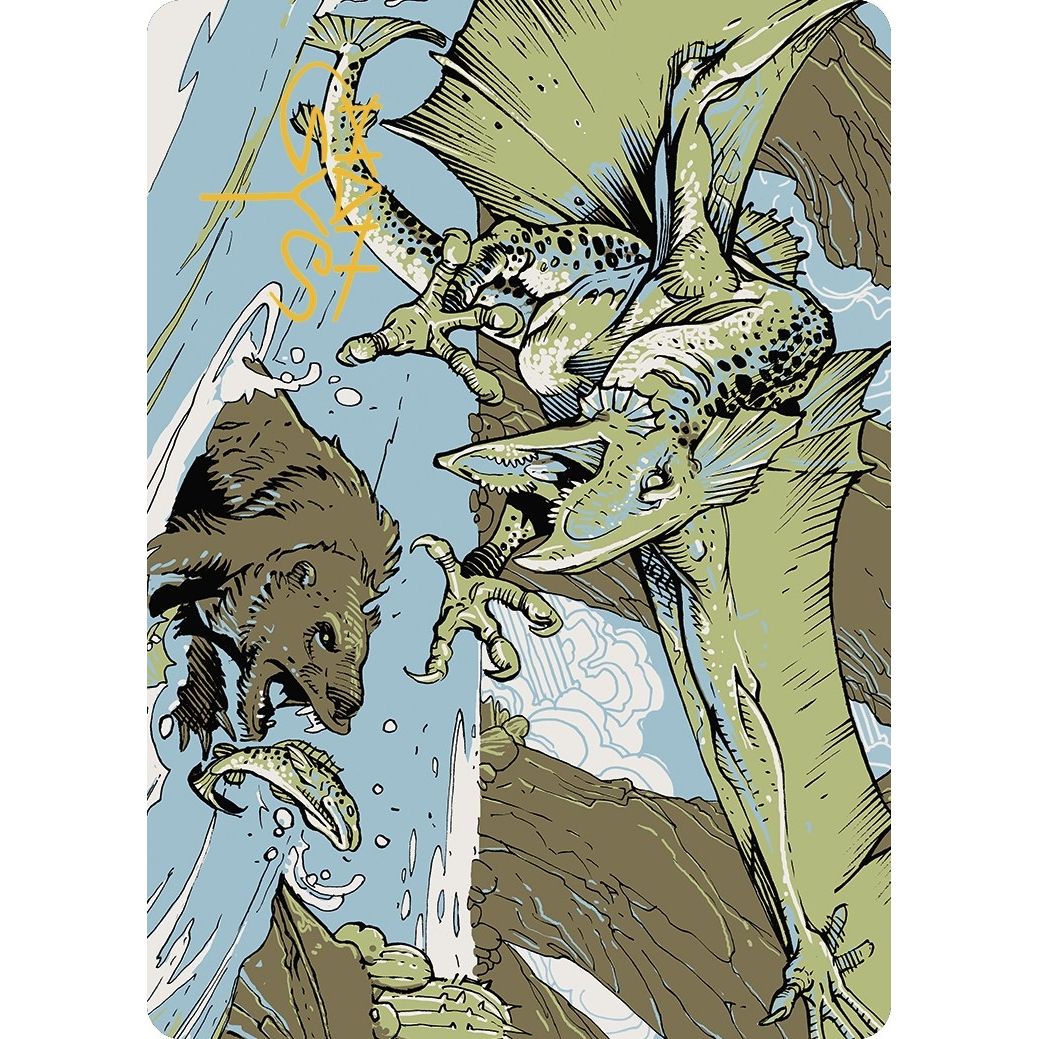 Image for Decisive Denial Art Card (Gold-Stamped Signature) (45) (ASOTJ) - Magic: The Gathering
