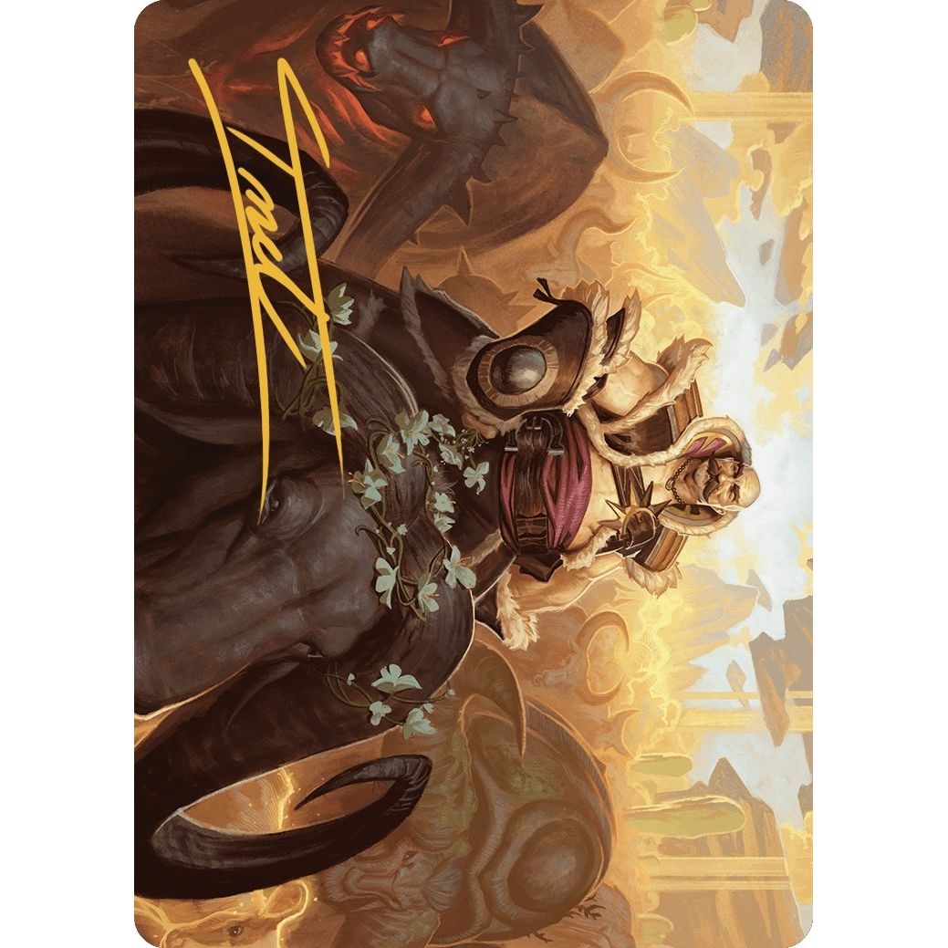 Image for Bruse Tarl, Roving Rancher Art Card (Gold-Stamped Signature) (20) (ASOTJ) - Magic: The Gathering