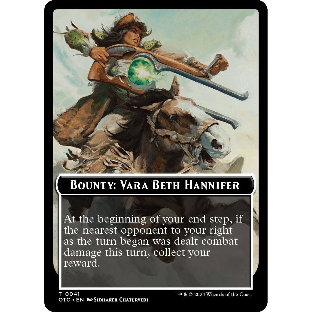 Image for Bounty: Vara Beth Hannifer // Bounty Rules Double-Sided Token (41) (OTC) - Magic: The Gathering