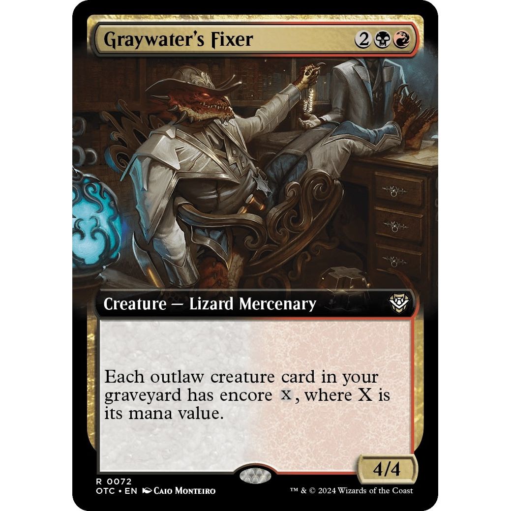 Image for Graywater's Fixer (Extended Art) (72) (OTC) - Magic: The Gathering