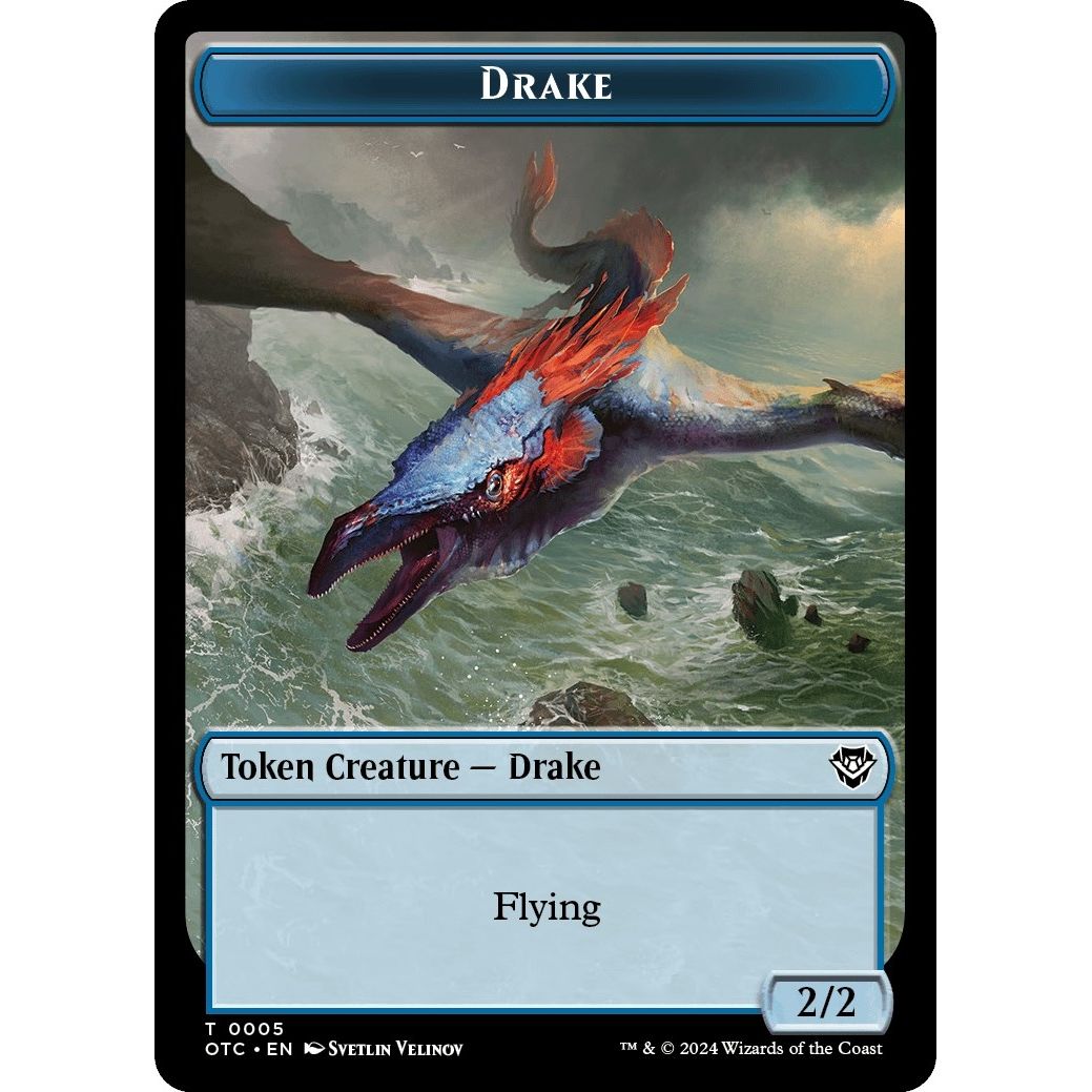Image for Drake // Soldier (0026) Double-Sided Token (5 // 26) (OTC) - Magic: The Gathering
