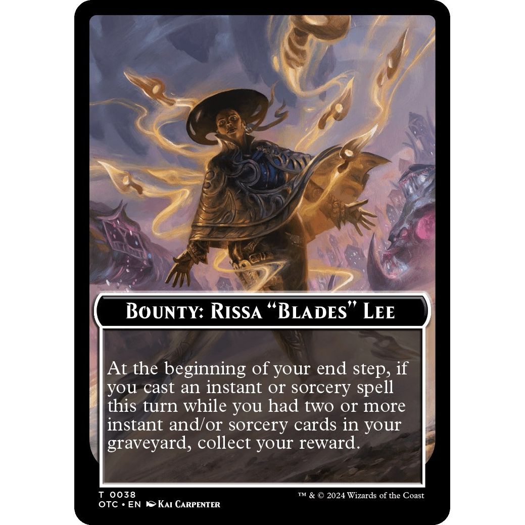 Image for Bounty: Rissa "Blades" Lee // Bounty Rules Double-Sided Token (38) (OTC) - Magic: The Gathering