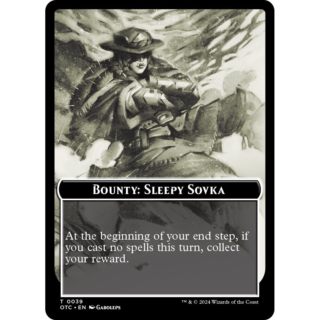 Image for Bounty: Sleepy Sovka // Bounty Rules Double-Sided Token (39) (OTC) - Magic: The Gathering
