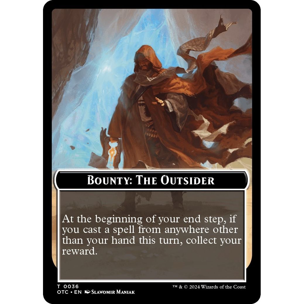 Image for Bounty: The Outsider // Bounty Rules Double-Sided Token (36) (OTC) - Magic: The Gathering