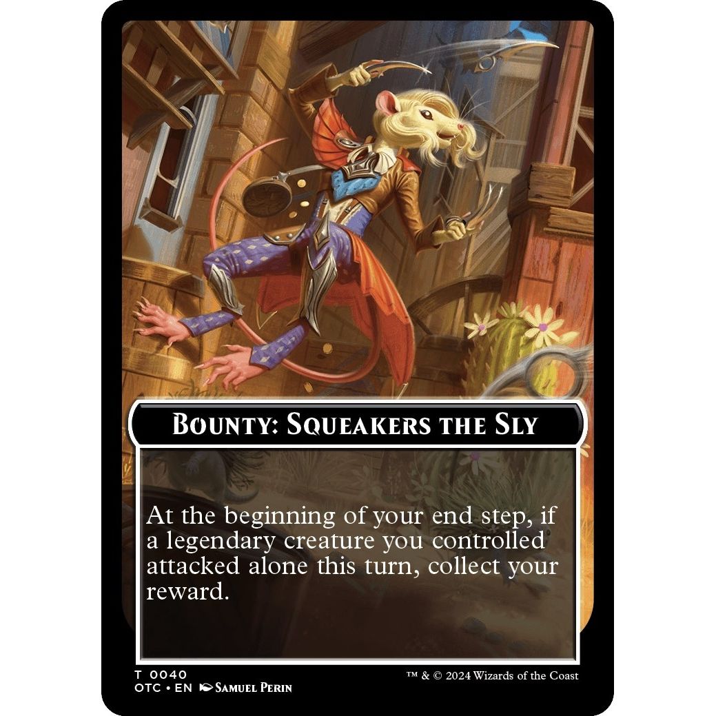 Image for Bounty: Squeakers the Sly // Bounty Rules Double-Sided Token (40) (OTC) - Magic: The Gathering