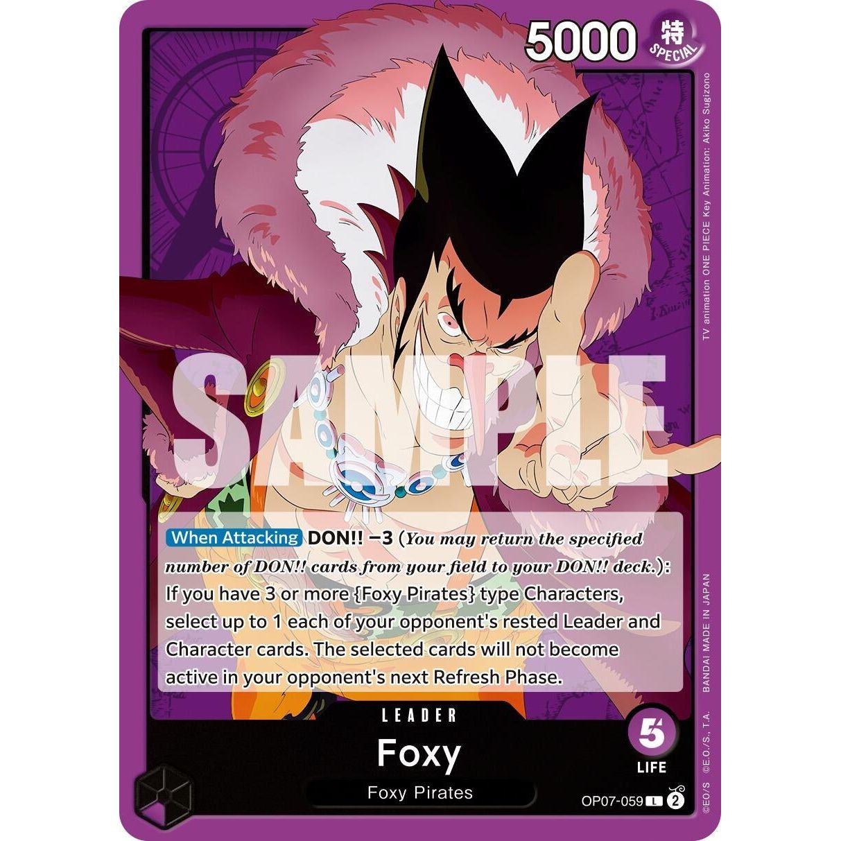 Image for Foxy (059) (OP07-059) (OP07) - One Piece Card Game