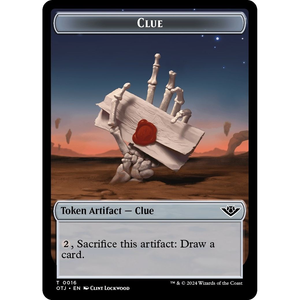 Image for Clue // Plot Double-Sided Token (16 // 20) (OTJ) - Magic: The Gathering