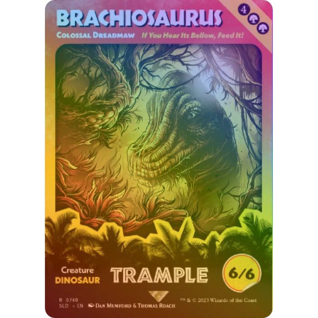 Image for Brachiosaurus - Colossal Dreadmaw (Rainbow Foil) (740) (SLD) - Magic: The Gathering