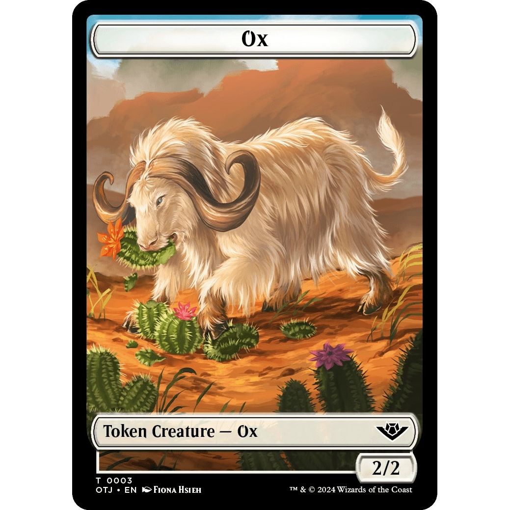 Image for Ox Token (3) (OTJ) - Magic: The Gathering