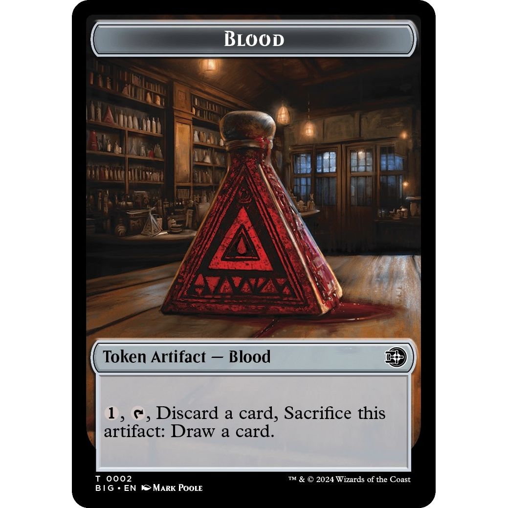 Image for Blood // Plot Double-Sided Token (2 // 20) (BIG) - Magic: The Gathering