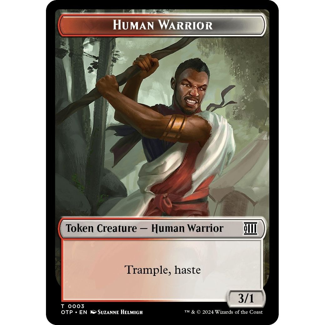 Image for Human Warrior Token (3) (OTP) - Magic: The Gathering