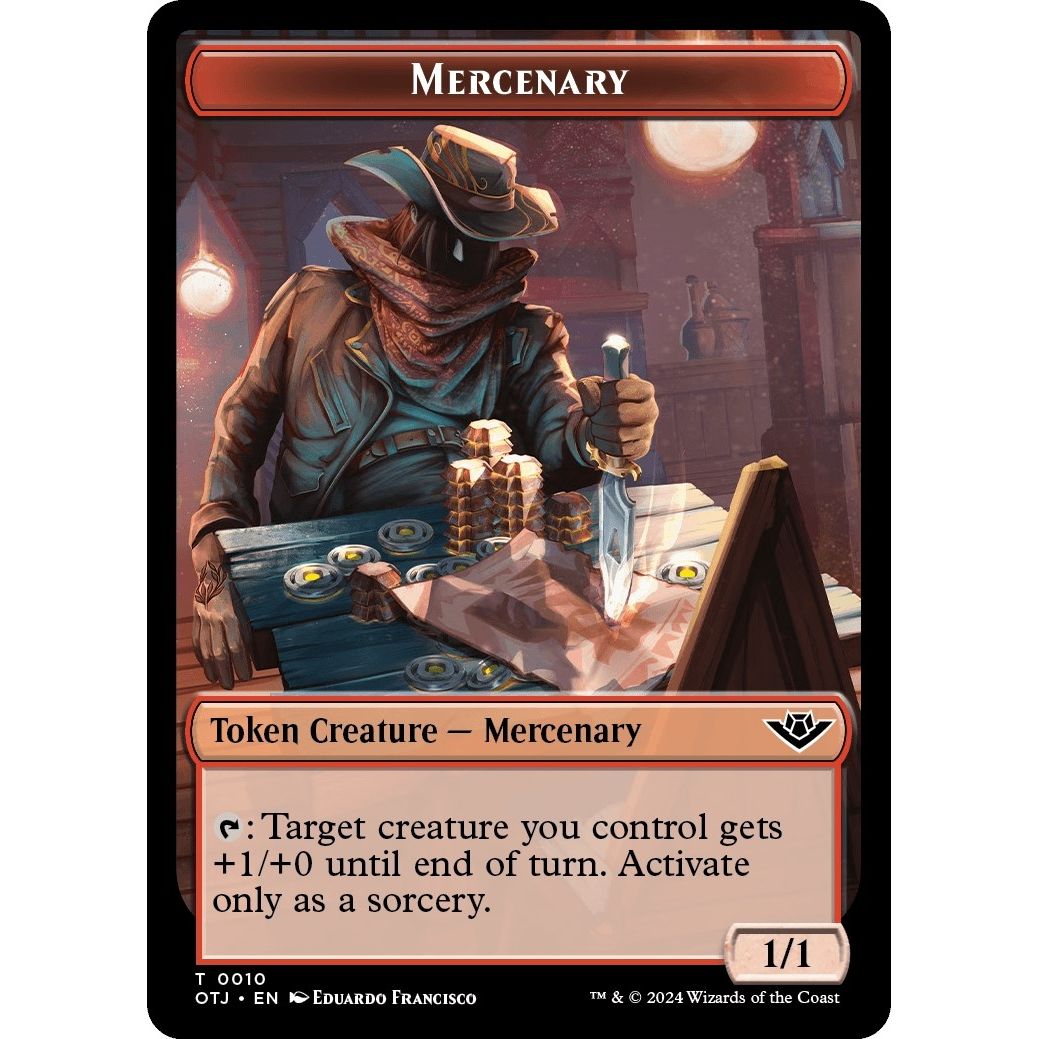 Image for Mercenary // Construct Double-Sided Token (10 // 3) (OTJ) - Magic: The Gathering