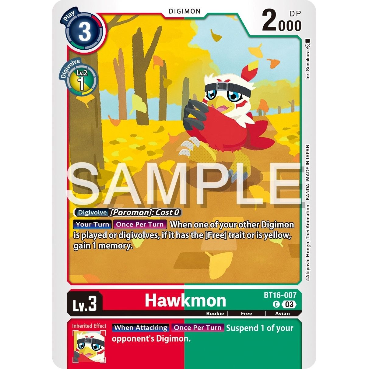 Image for Hawkmon (BT16-007 C) (BT16) - Digimon Card Game