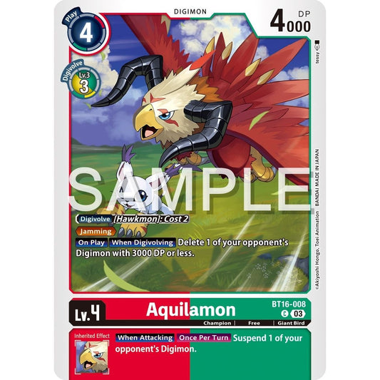 Image for Aquilamon (BT16-008 C) (BT16) - Digimon Card Game