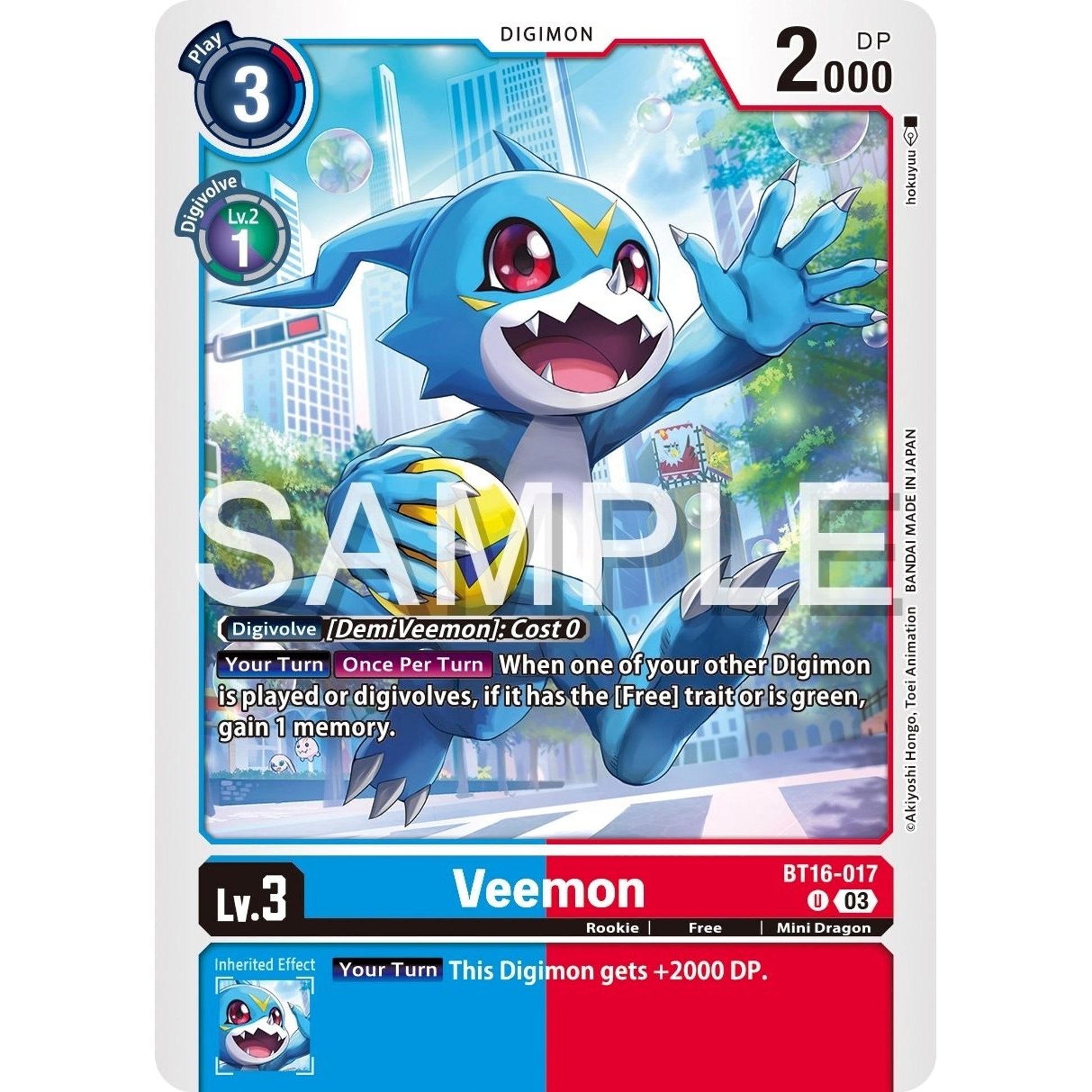 Image for Veemon (BT16-017 U) (BT16) - Digimon Card Game
