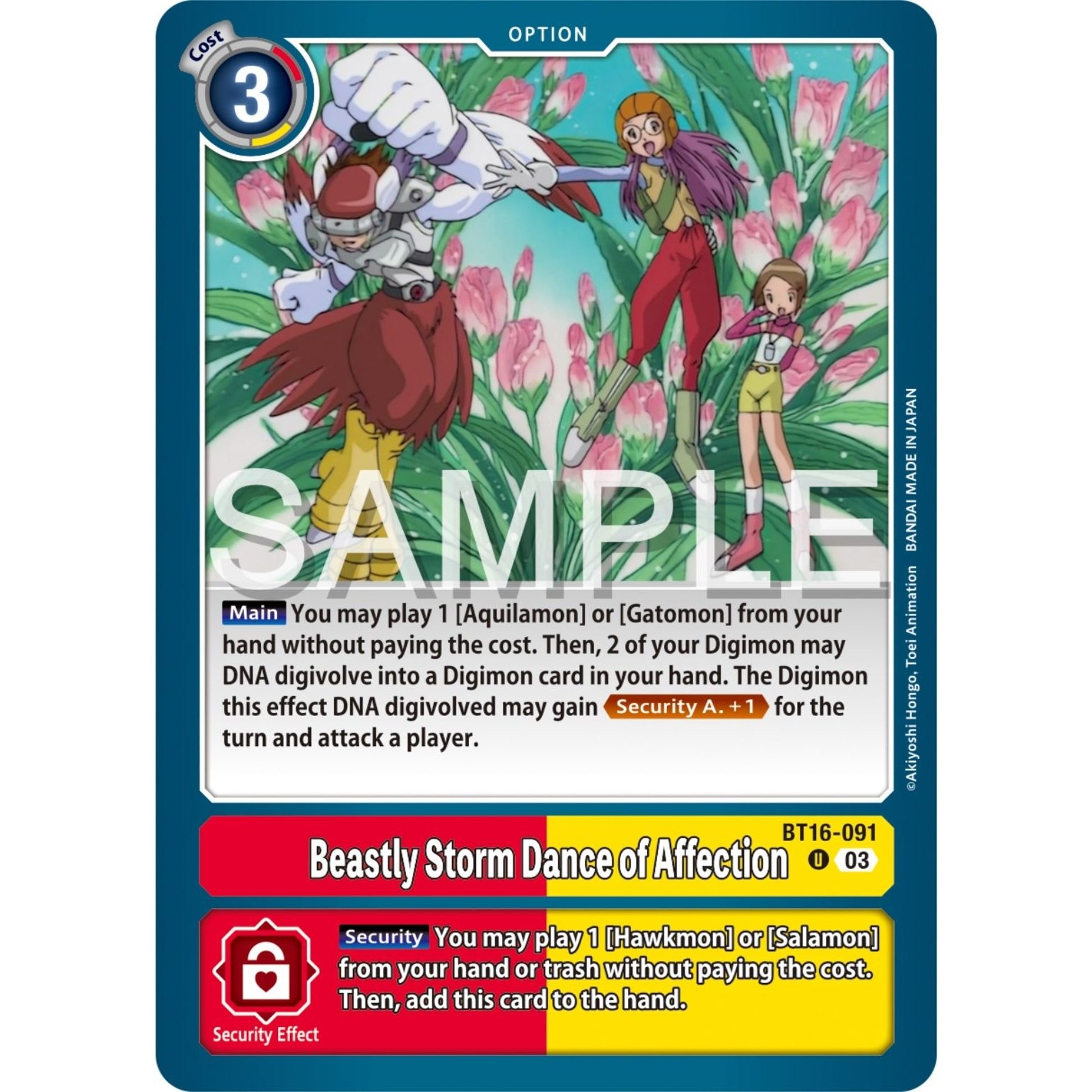 Image for Beastly Storm Dance of Affection (BT16-091 U) (BT16) - Digimon Card Game