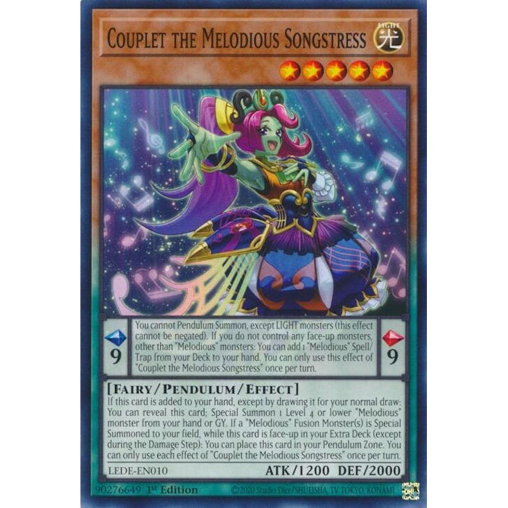 Image for Couplet the Melodious Songstress (LEDE-EN010) (LEDE) - YuGiOh