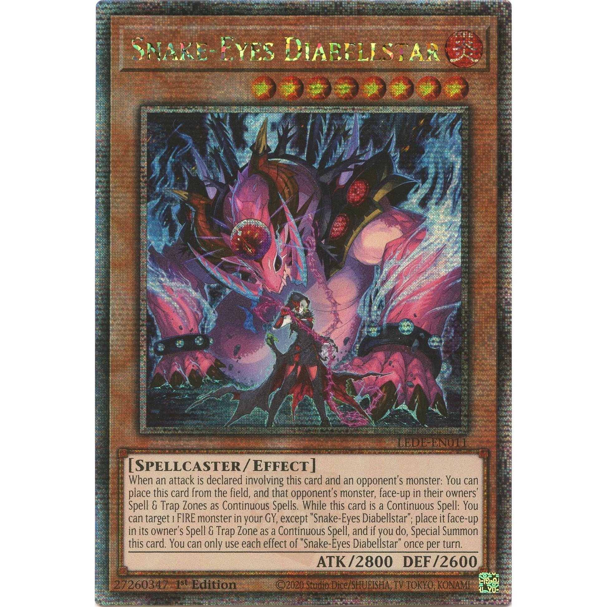 Image for Snake-Eyes Diabellstar (Quarter Century Secret Rare) (LEDE-EN011) (LEDE) - YuGiOh