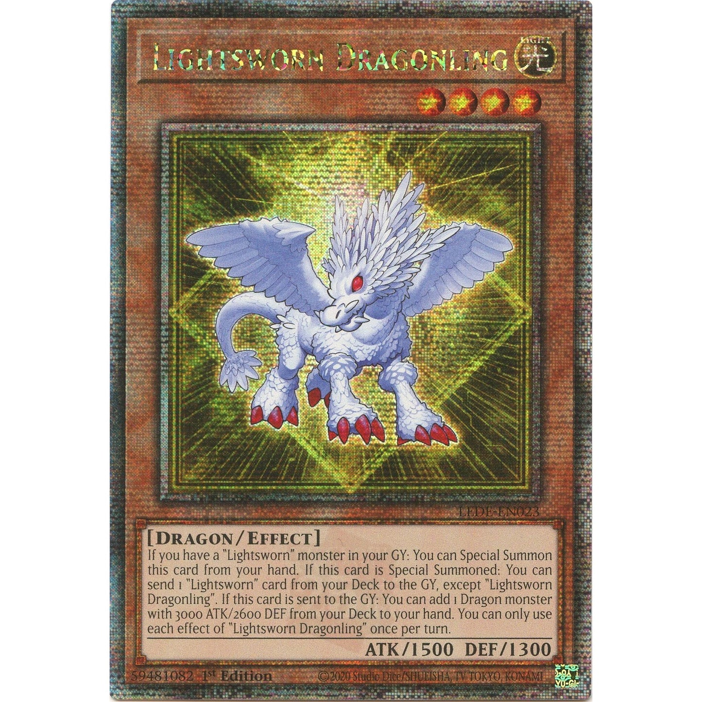 Image for Lightsworn Dragonling (Quarter Century Secret Rare) (LEDE-EN023) (LEDE) - YuGiOh