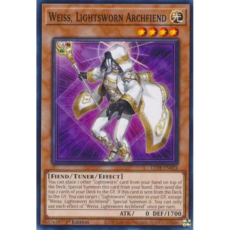 Image for Weiss, Lightsworn Archfiend (LEDE-EN024) (LEDE) - YuGiOh