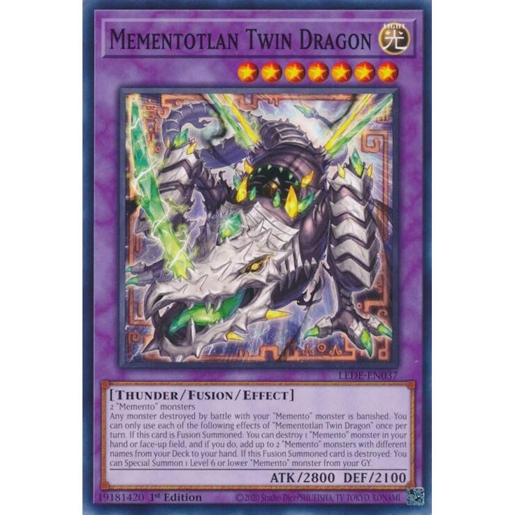 Image for Mementotlan Twin Dragon (LEDE-EN037) (LEDE) - YuGiOh