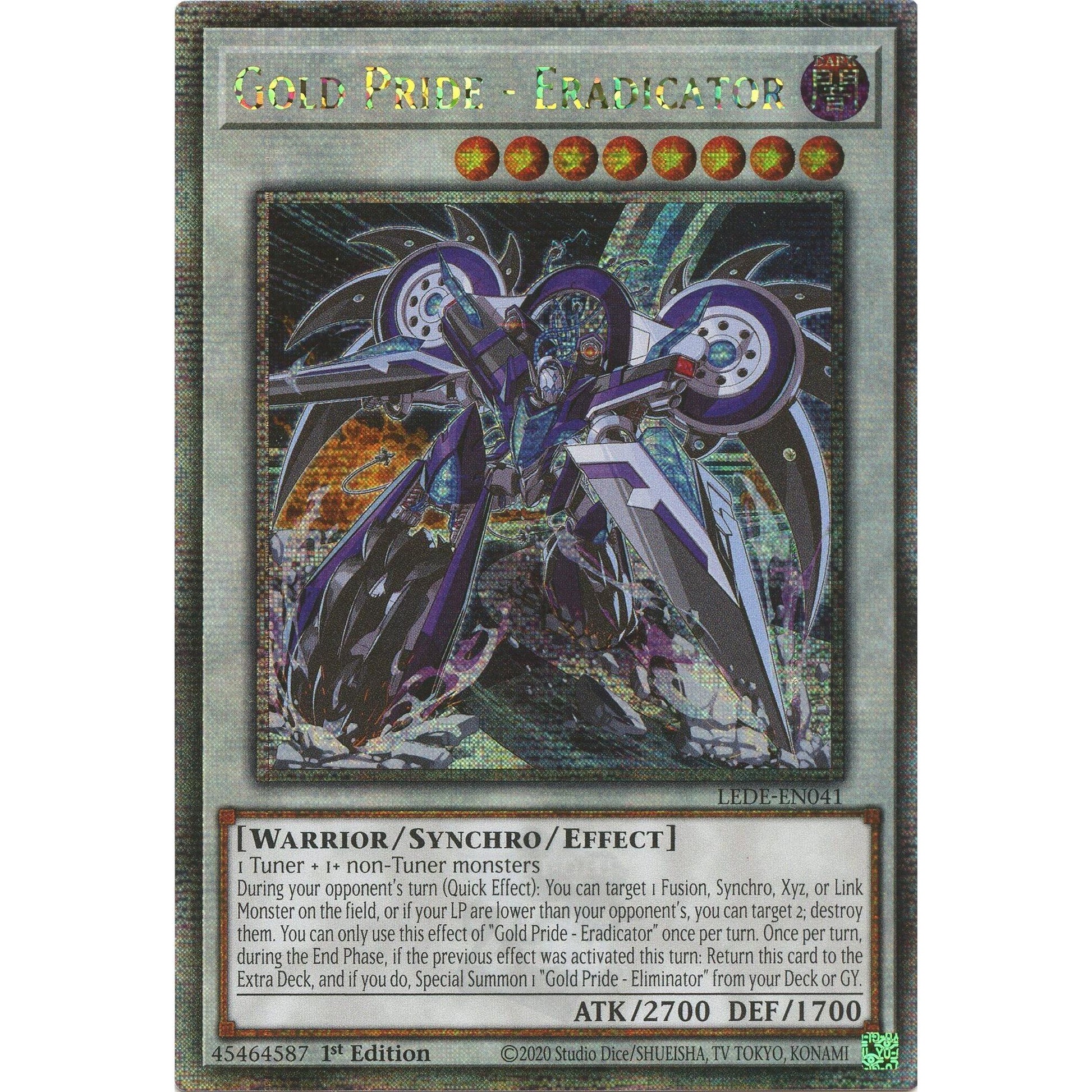 Image for Gold Pride - Eradicator (Quarter Century Secret Rare) (LEDE-EN041) (LEDE) - YuGiOh