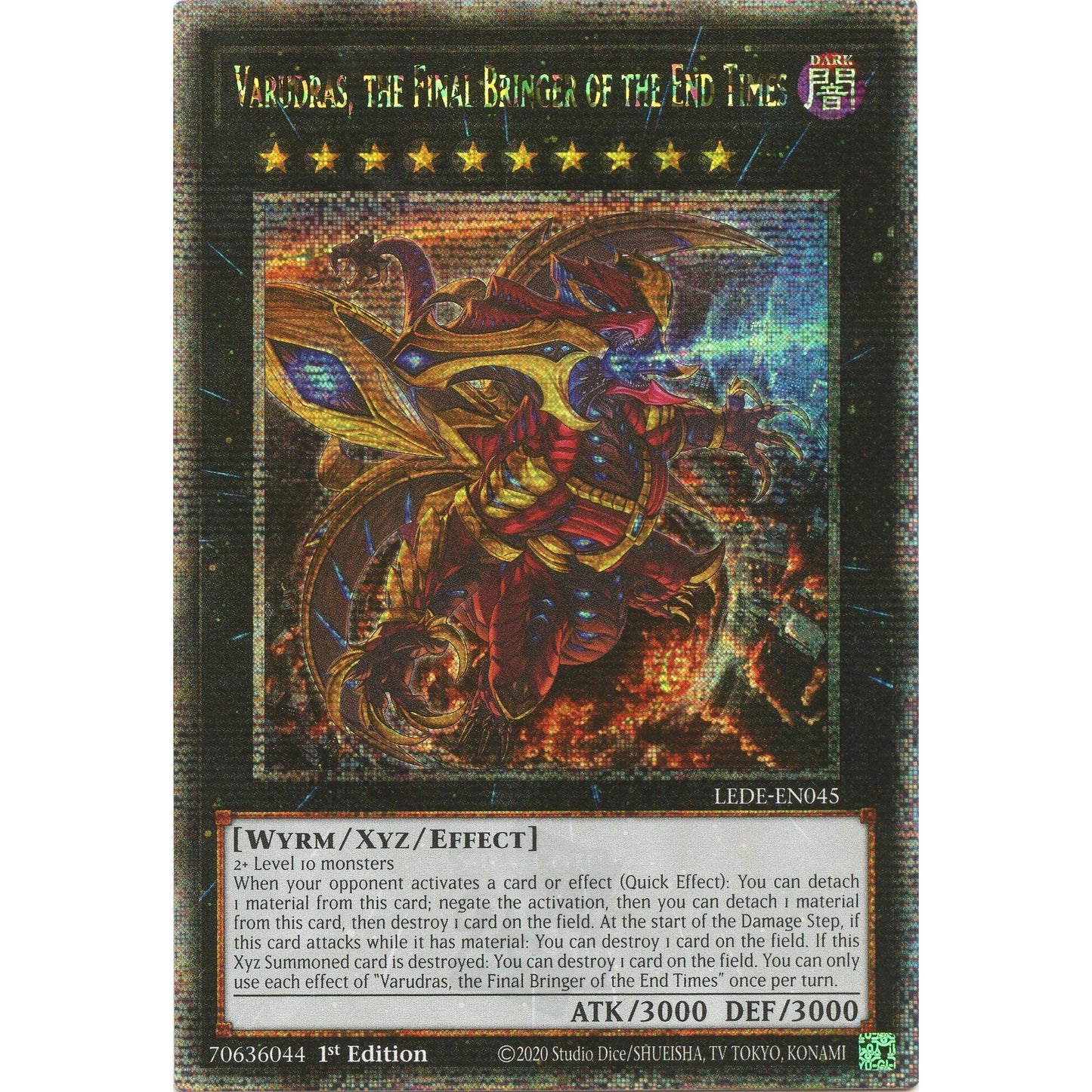 Image for Varudras, the Final Bringer of the End Times (Quarter Century Secret Rare) (LEDE-EN045) (LEDE) - YuGiOh