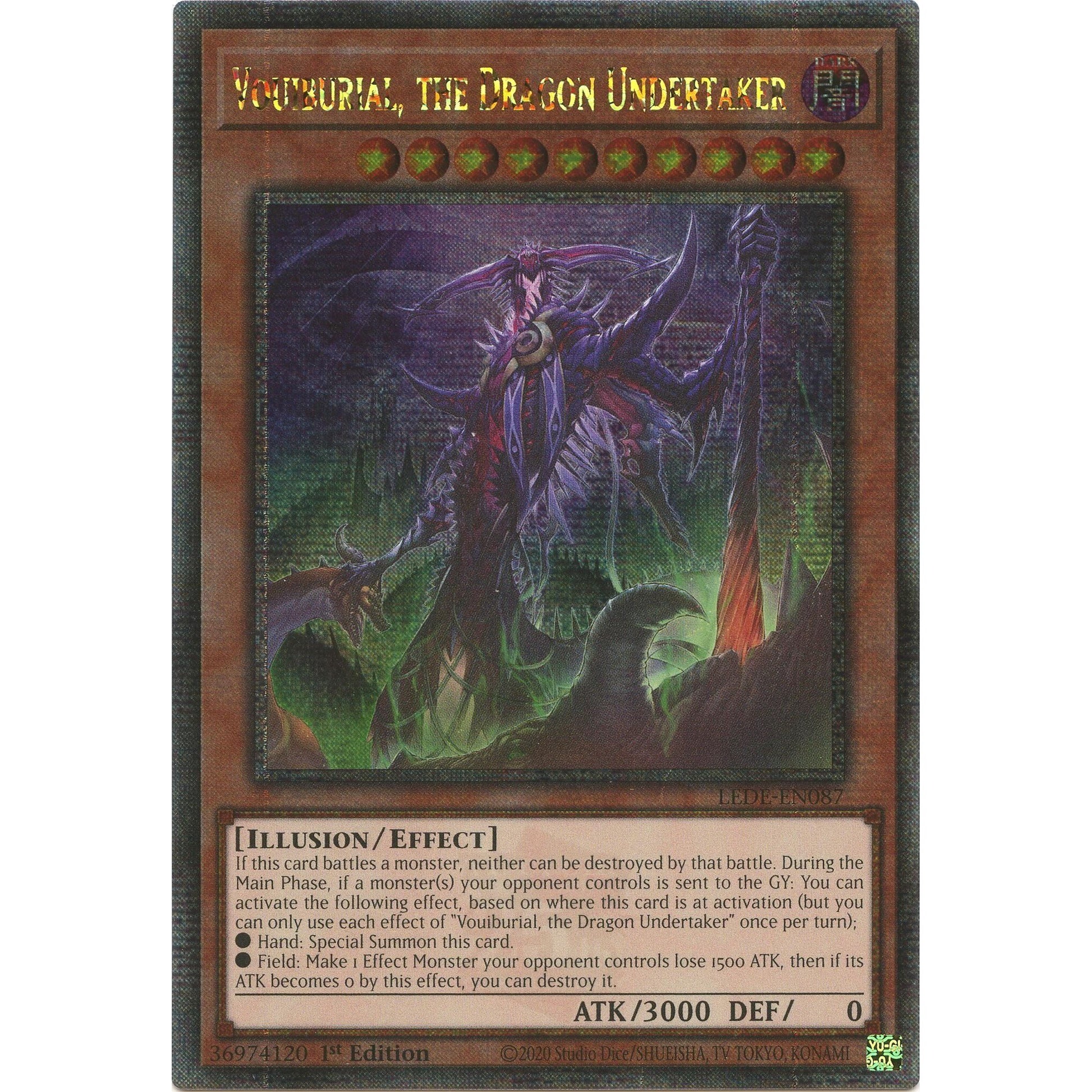 Image for Vouiburial, the Dragon Undertaker (Quarter Century Secret Rare) (LEDE-EN087) (LEDE) - YuGiOh