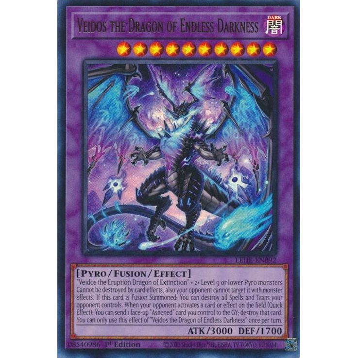 Image for Veidos the Dragon of Endless Darkness (LEDE-EN092) (LEDE) - YuGiOh