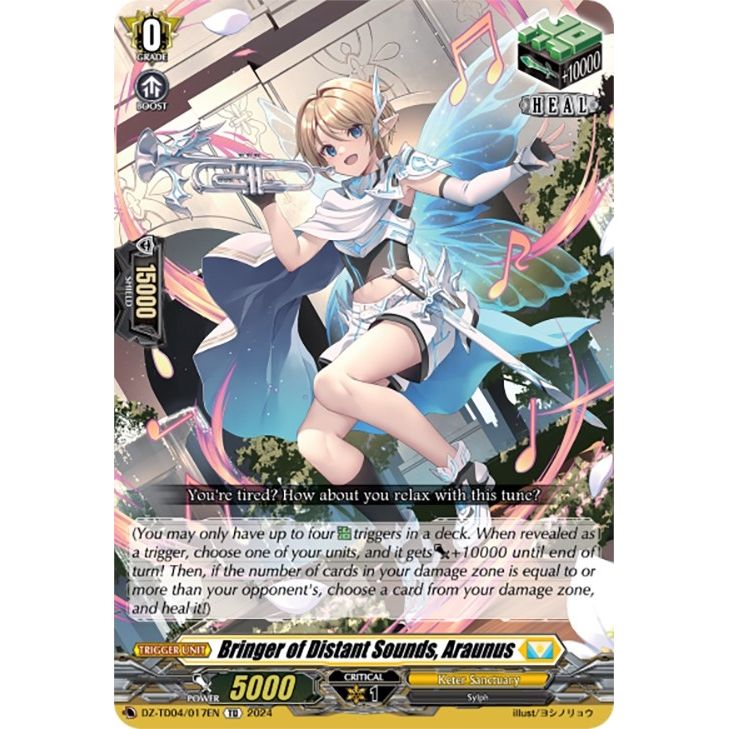 Image for Bringer of Distant Sounds, Araunus (DZ-TD04/017EN) (DZ-TD04) - Cardfight Vanguard