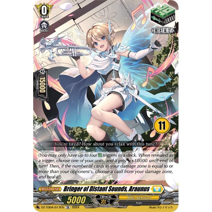Image for Bringer of Distant Sounds, Araunus (11) (DZ-TD04/017EN) (DZ-TD04) - Cardfight Vanguard