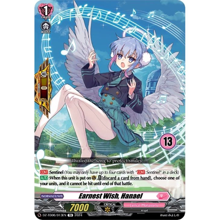 Image for Earnest Wish, Hanael (13) (DZ-TD06/013EN) (DZ-TD06) - Cardfight Vanguard