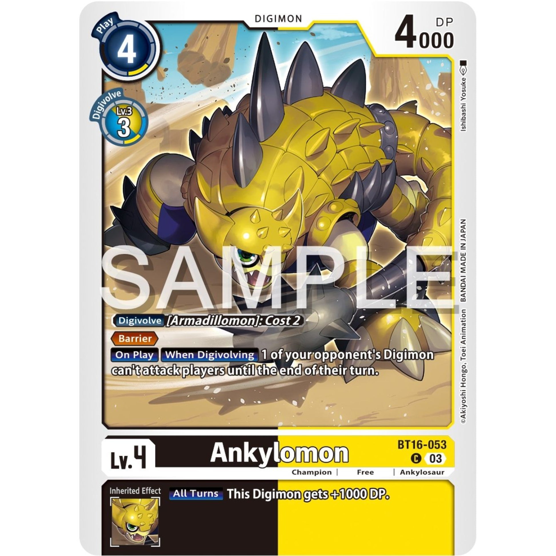 Image for Ankylomon (BT16-053 C) (BT16) - Digimon Card Game