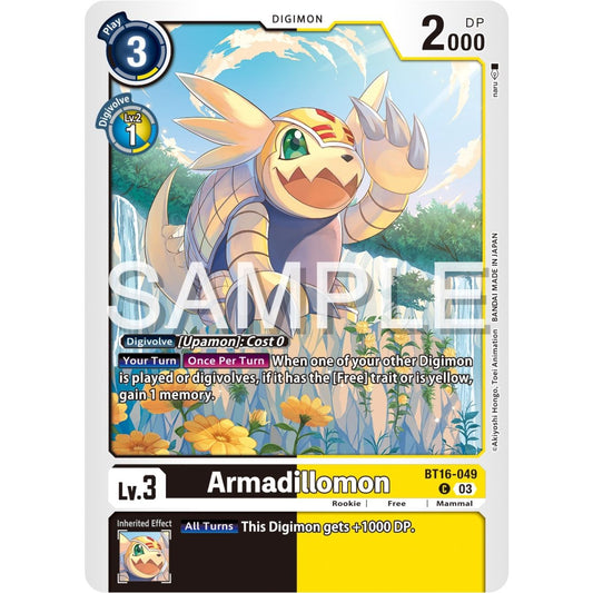 Image for Armadillomon (BT16-049 C) (BT16) - Digimon Card Game