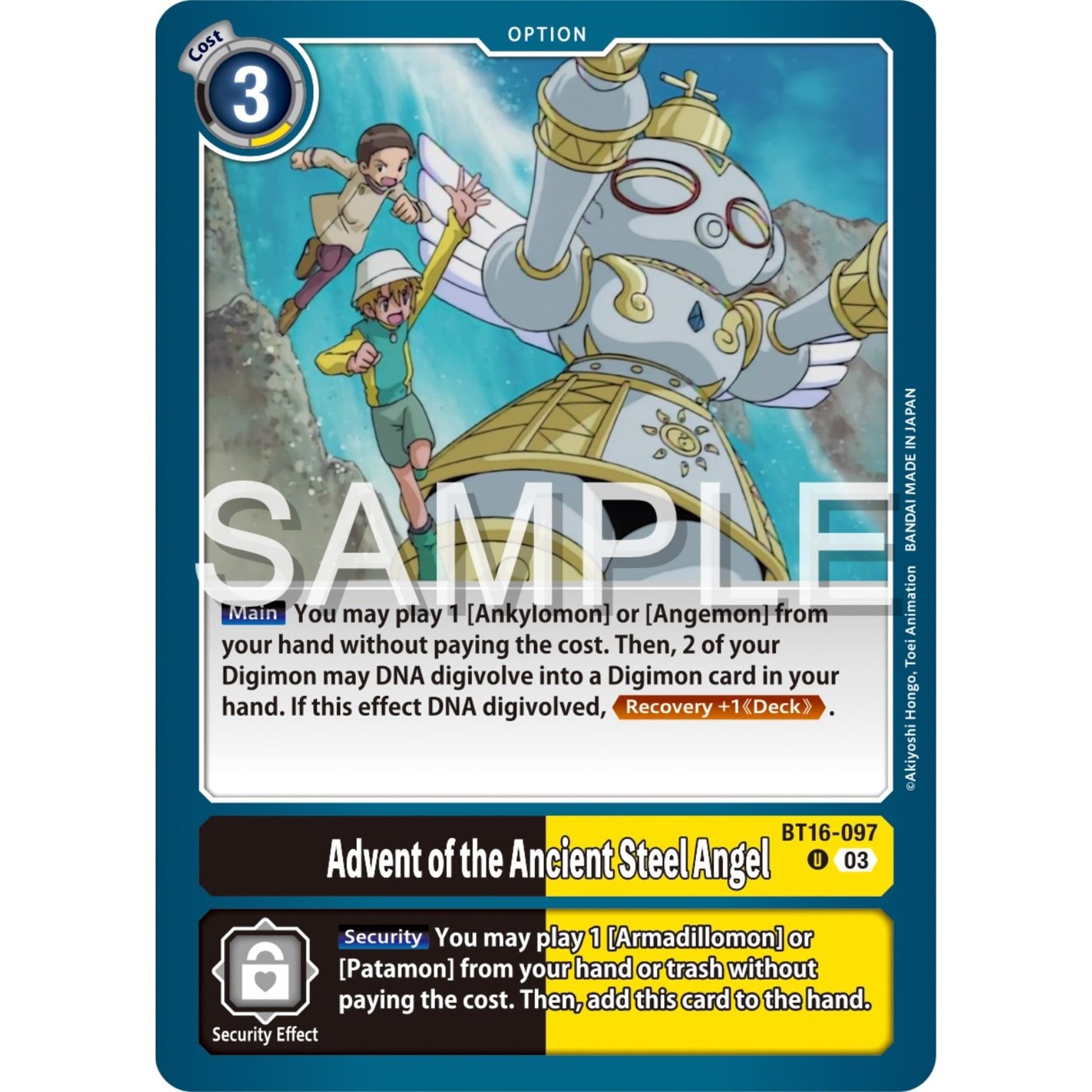 Image for Advent of the Ancient Steel Angel (BT16-097 U) (BT16) - Digimon Card Game
