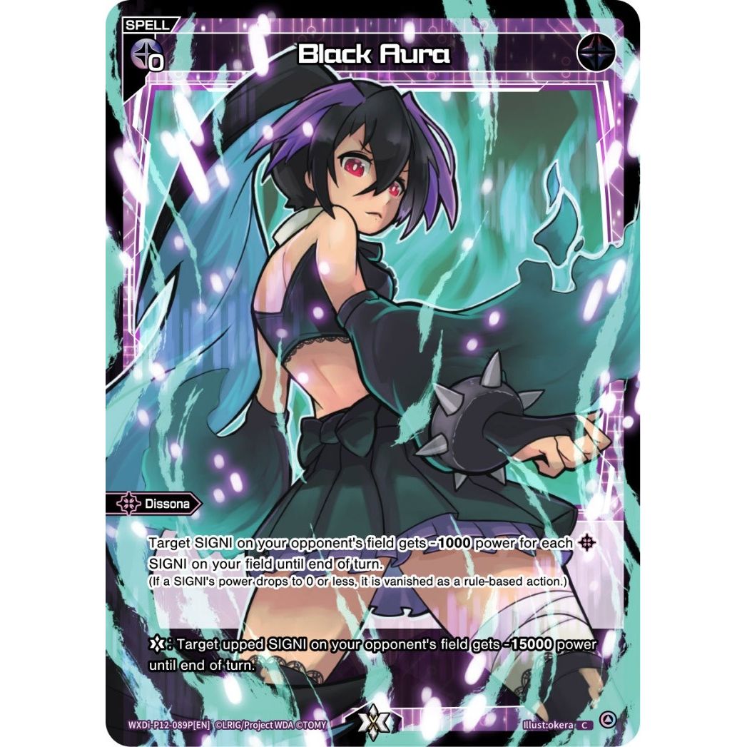 Image for Black Aura (Parallel Foil) (WXDi-P12-089P[EN]) (WXDi-P12) - WIXOSS