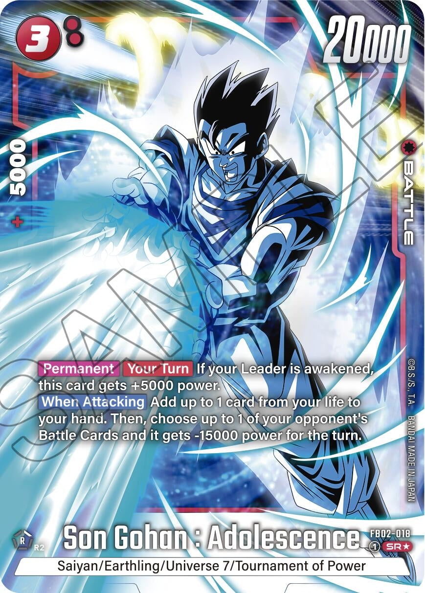Image for Son Gohan : Adolescence - FB02-018 (Alternate Art) (FB02-018) (FB02) - Dragon Ball Super: Fusion World