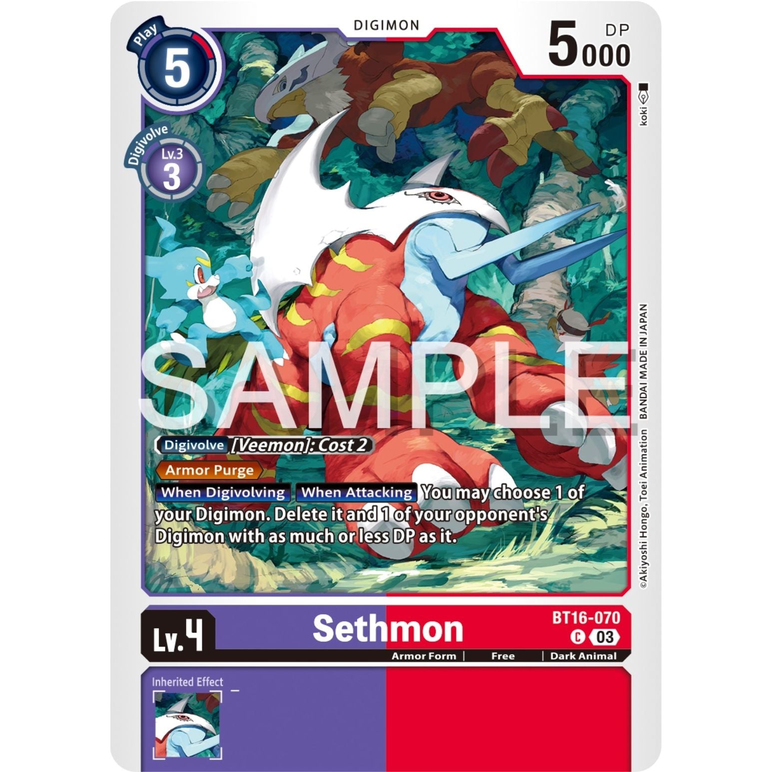 Image for Sethmon (BT16-070 C) (BT16) - Digimon Card Game