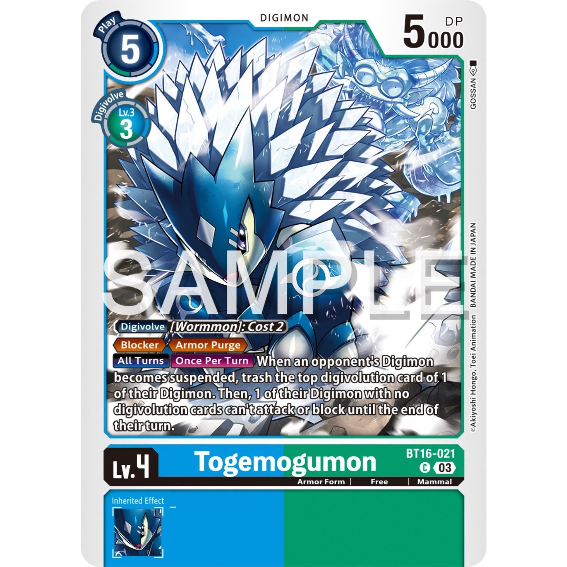 Image for Togemogumon (BT16-021 C) (BT16) - Digimon Card Game